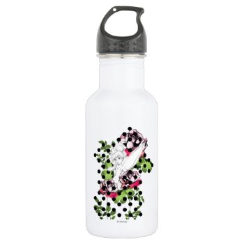Tinker Bell Sketch With Roses And Polka Dots Stainless Steel Water Bottle by tinkerbell at Zazzle