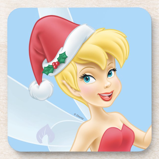 Tinker Bell | Tinker Bell Decorating The Tree Beverage Coaster (Front)