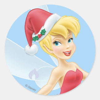 Tinker Bell | Tinker Bell Decorating The Tree Classic Round Sticker