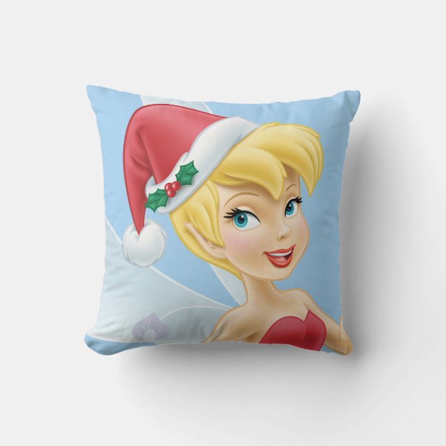 Tinker Bell | Tinker Bell Decorating The Tree Throw Pillow (Front)