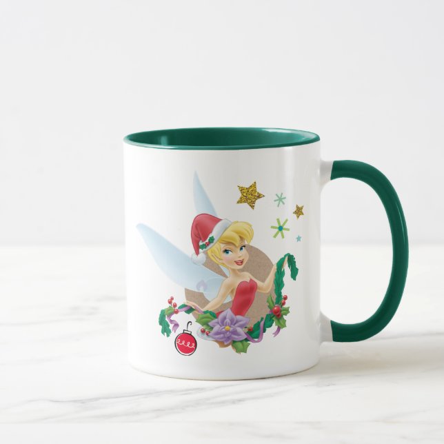 Tinker Bell | Tinker Bell In Santa Hat Mug (Right)