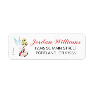 Tinker Bell   Vintage Happy Holidays Label