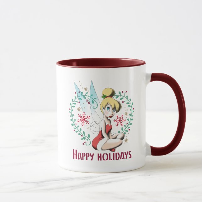 Tinker Bell | Vintage Happy Holidays Mug (Right)