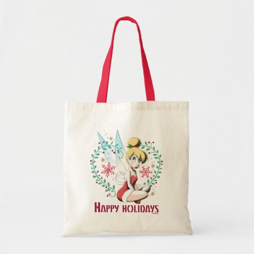 Tinker Bell  Vintage Happy Holidays Tote Bag
