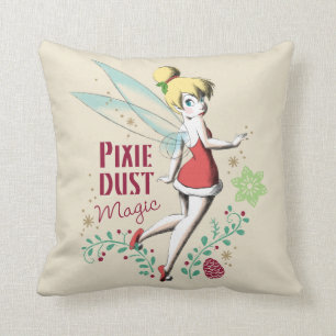 Tinker Bell Vintage Pixie Dust Magic Throw Pillow