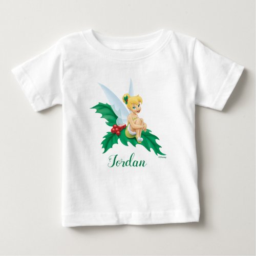 Tinkerbell  Christmas Holly Baby T_Shirt