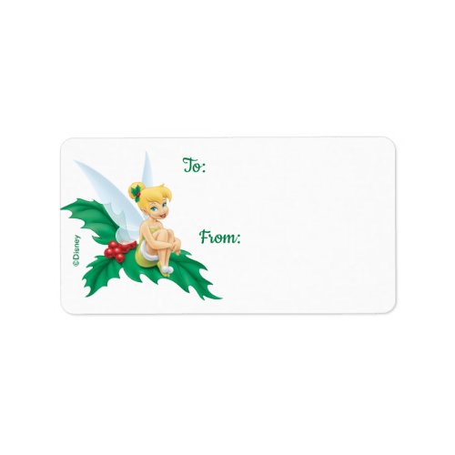 Tinkerbell  Christmas Holly Label