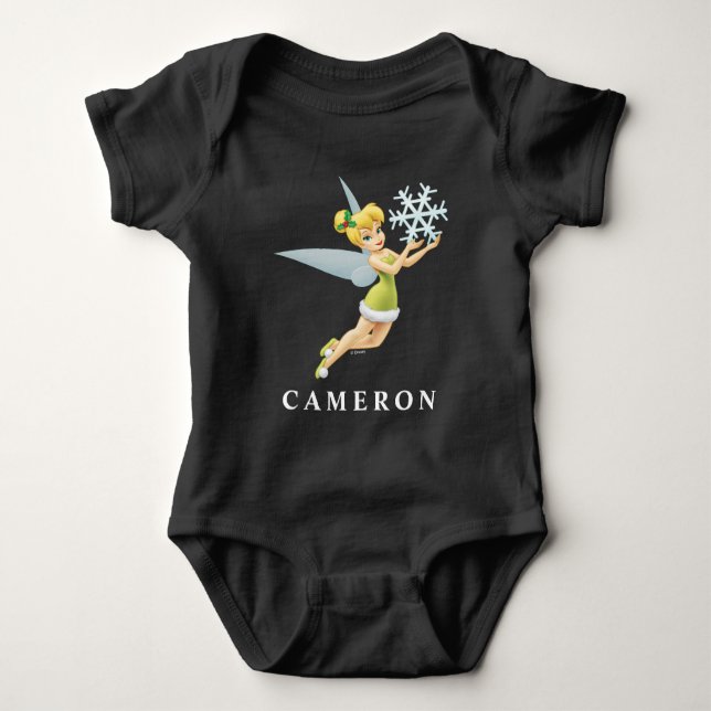 Tinkerbell | Christmas Snowflake Baby Bodysuit (Front)