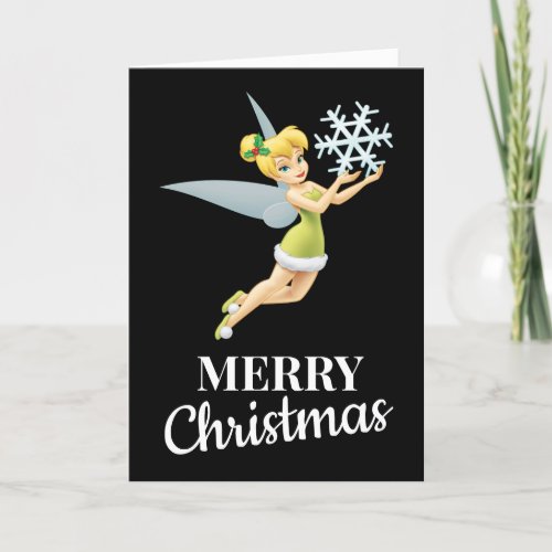 Tinkerbell  Christmas Snowflake Holiday Card