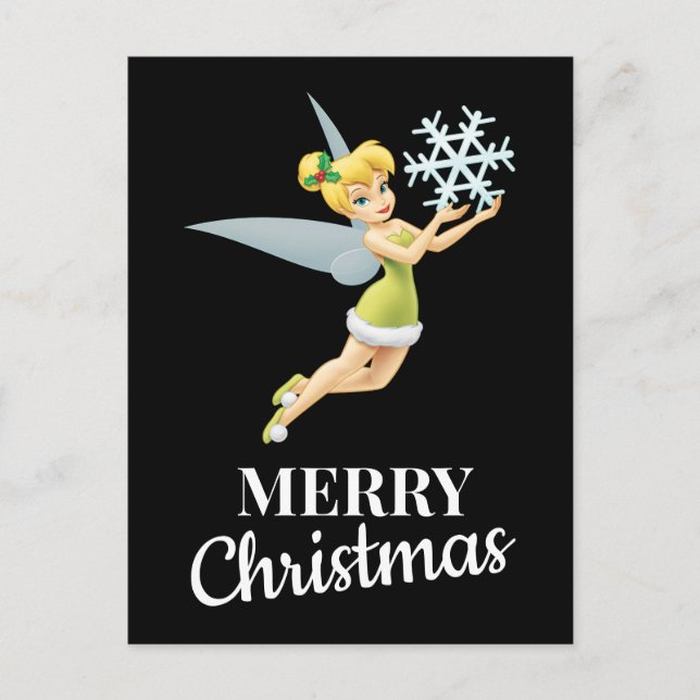 Tinkerbell | Christmas Snowflake Holiday Postcard (Front)