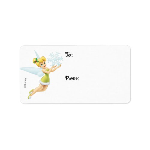 Tinkerbell  Christmas Snowflake Label