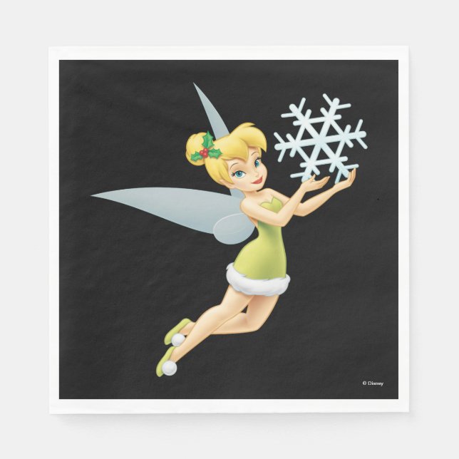 Tinkerbell | Christmas Snowflake Napkins (Front)