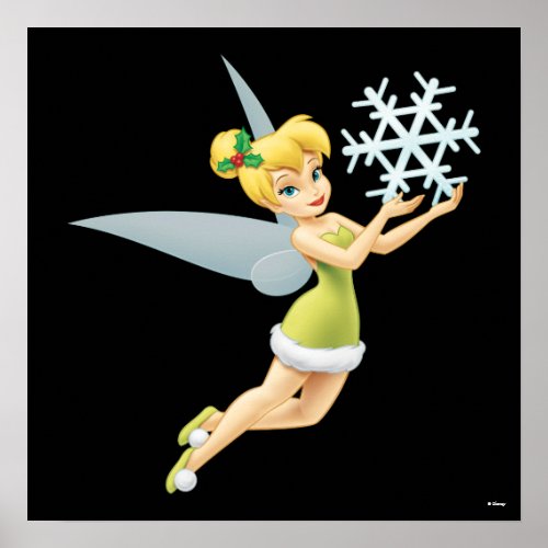 Tinkerbell  Christmas Snowflake Poster