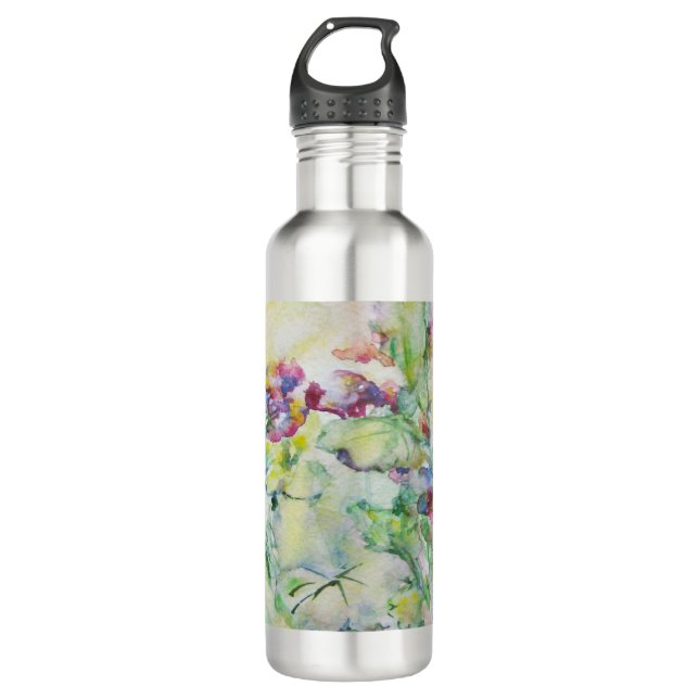 Tinkerbell. flowers water bottle (Front)