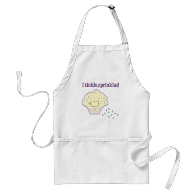 tinkle sprinkles funny cupcake adult apron (Front)