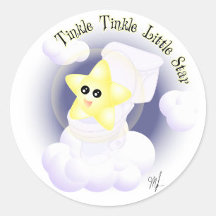 Tinkle Tinkle Little Star Classic Round Sticker