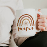 TINLEY Bohemian Burnt Orange Rainbow Sun Mama  Cof Coffee Mug<br><div class="desc">This ceramic mug features a bohemian burnt orange terracotta rainbow with a sun inside and the word 'mama' written in a handwritten brush font. This coffee cup makes the perfect Mother's Day gift for your favorite mom out there. It's also a great way to announce a pregnancy or give as...</div>
