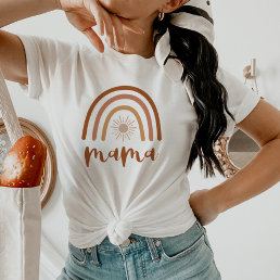 TINLEY Boho Burnt Orange Rainbow Sun Mama T-Shirt