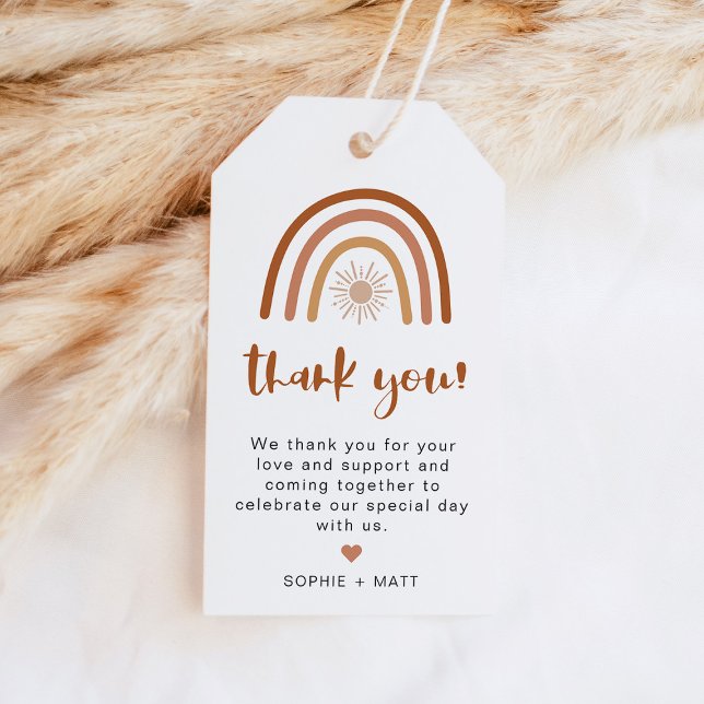 TINLEY Boho Terracotta Rainbow Favor Tag (Creator Uploaded)