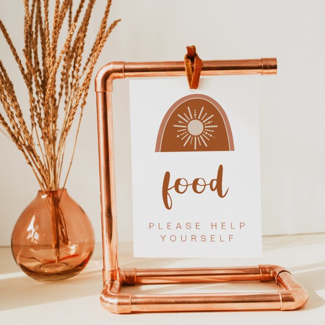 TINLEY Boho Terracotta Rainbow Food Table Sign (Creator Uploaded)