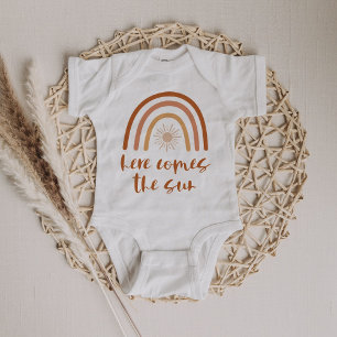 TINLEY Boho Terracotta Rainbow Here Comes the Sun Baby Bodysuit