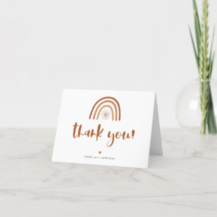 TINLEY Boho Terracotta Rainbow Thank You Card