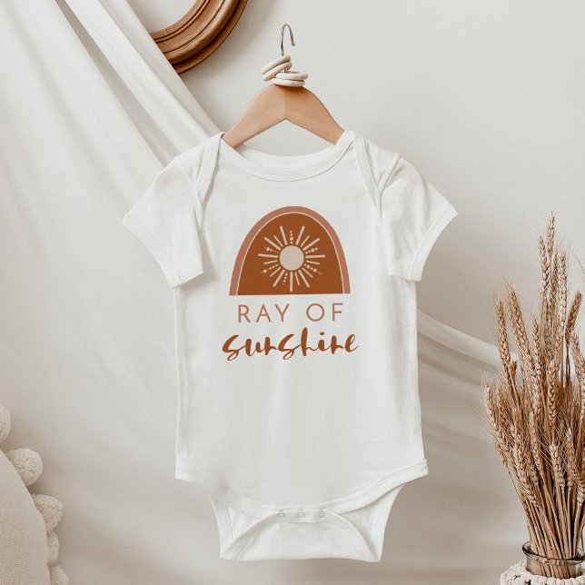 TINLEY Cute Boho Earthy Ray of Sunshine Rainbow Baby Bodysuit (Creator Uploaded)