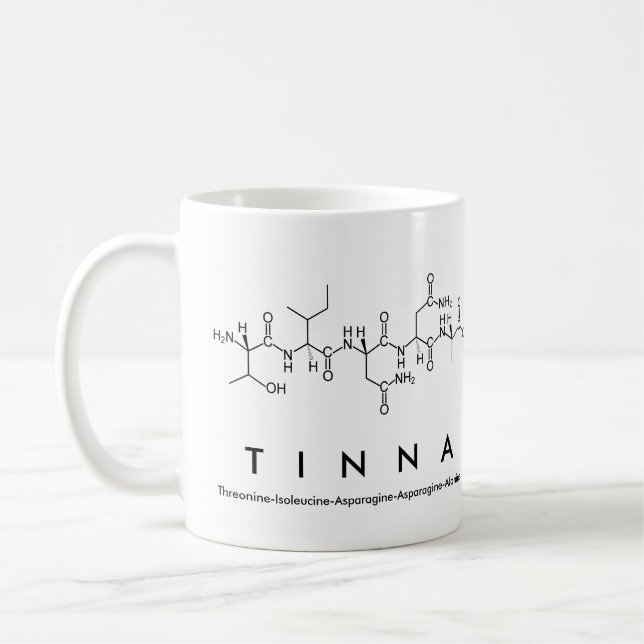Tinna peptide name mug (Left)