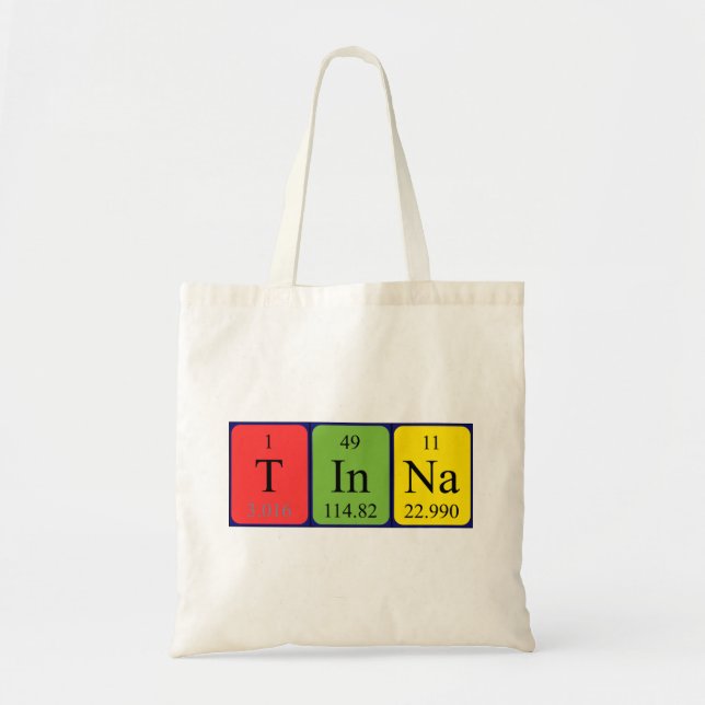 Tinna periodic table name tote bag (Front)