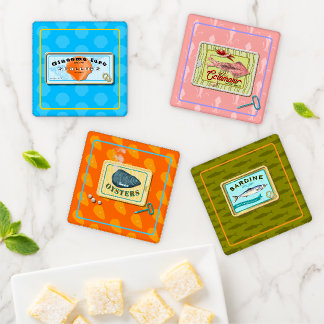 Tinned Fish Coaster Set