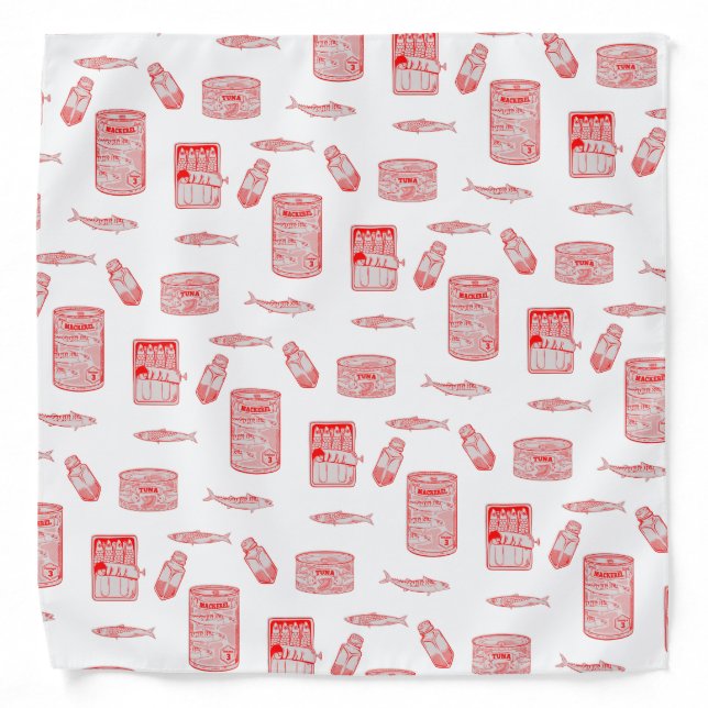 Tinned Fish Pattern Bandana (Front)