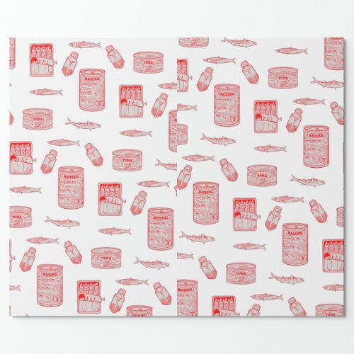Tinned Fish Pattern Wrapping Paper