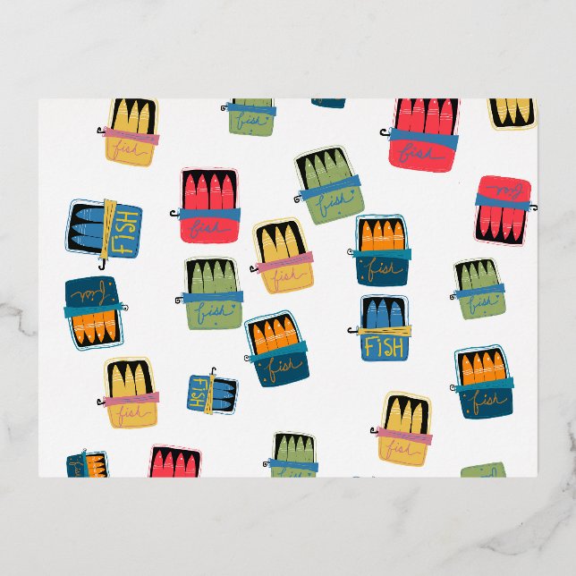 Tinned Fish postcard (Front)