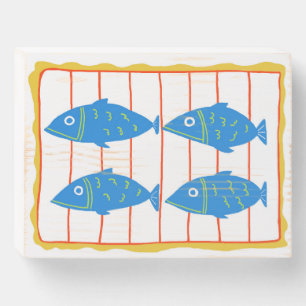 Tinned Fish Wood Wooden Box Sign
