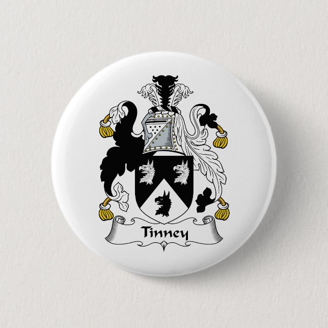 Tinney Family Crest Pinback Button (Front)