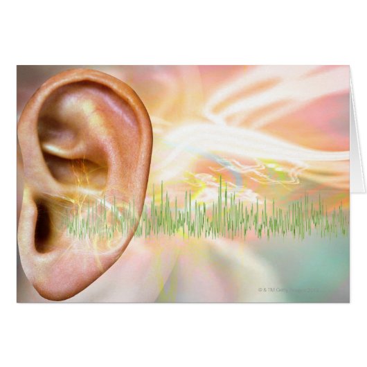 Tinnitus, conceptual computer artwork. cards (Front Horizontal)