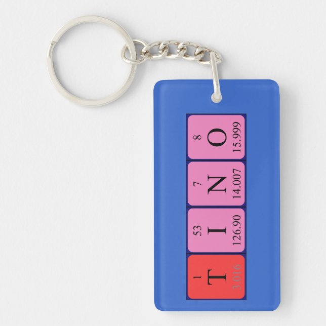 Tino periodic table name keyring (Front)