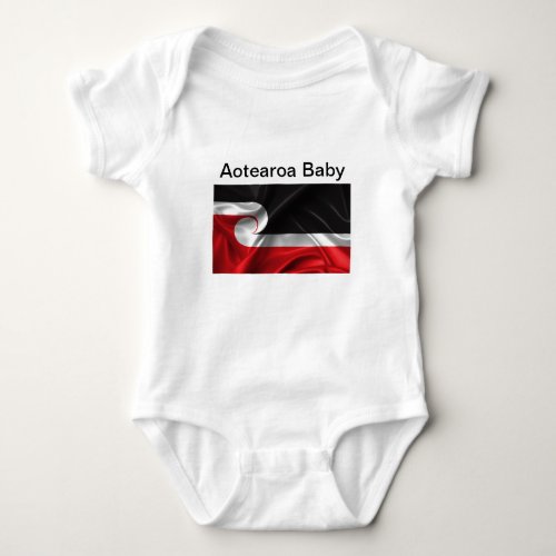 Tino Rangatiratanga flag both sides Baby Bodysuit