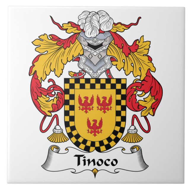 Tinoco Family Crest Ceramic Tile (Front)