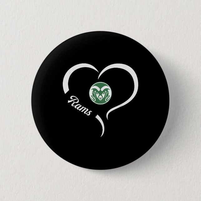 Tinora Rams Logo Half Heart Slogan Hs  Button (Front)