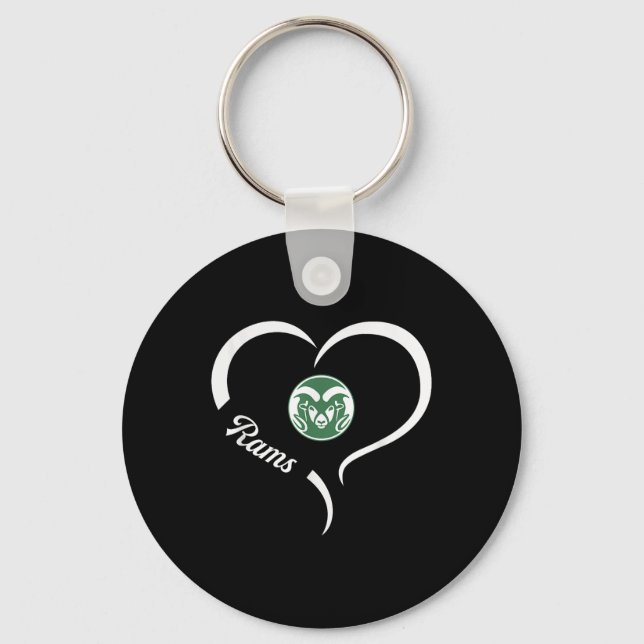 Tinora Rams Logo Half Heart Slogan Hs  Keychain (Front)