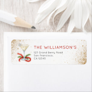 Tinsel and Tinis Christmas Holiday Party Label