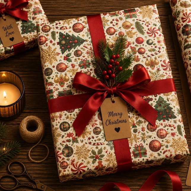 Tinsel and Twinkle Wrapping Paper Sheets (Creator Uploaded)