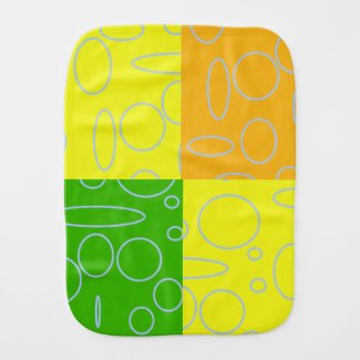 Tinsel Circles Burp Cloth
