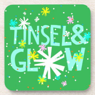 Tinsel & Glow Beverage Coaster