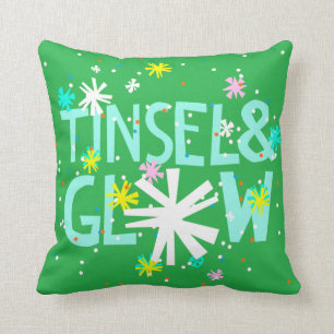 Tinsel & Glow Throw Pillow