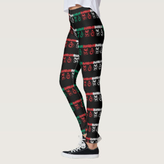 Tinsel HO HO HO (Tri Color) Leggings