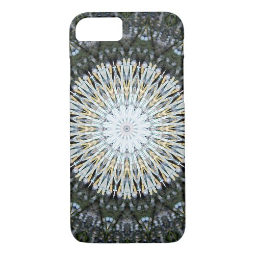 Tinsel in a Tangle Silver and Green Mandala iPhone 87 Case