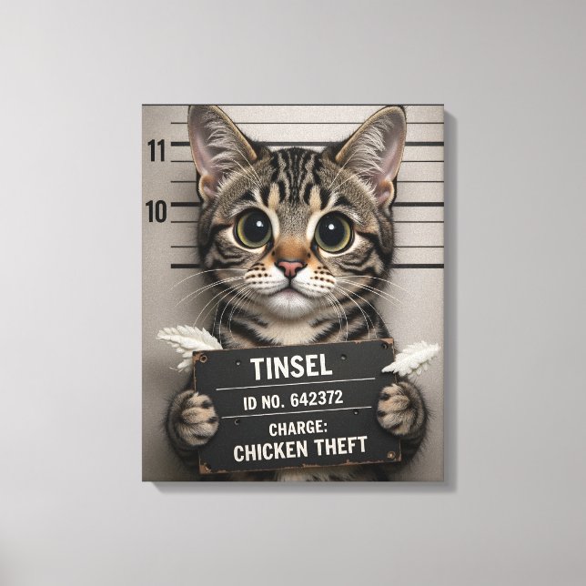 Tinsel the Christmas Kitten Canvas Print (Front)
