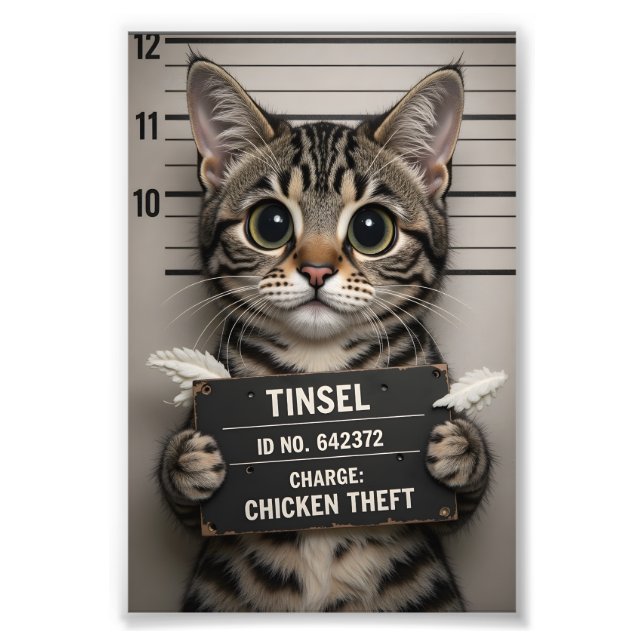 Tinsel the Christmas Kitten Photo Print (Front)